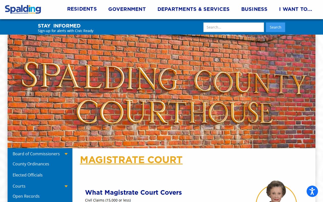 Spalding County warrant records Magistrate Court warrant services