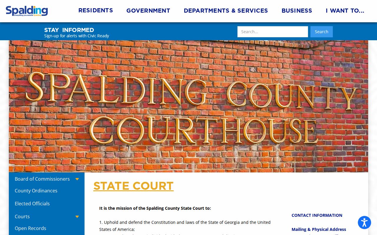 Spalding County warrant records State Court services
