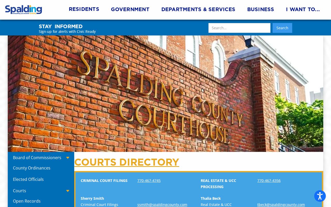 Spalding County warrant records criminal and traffic directory